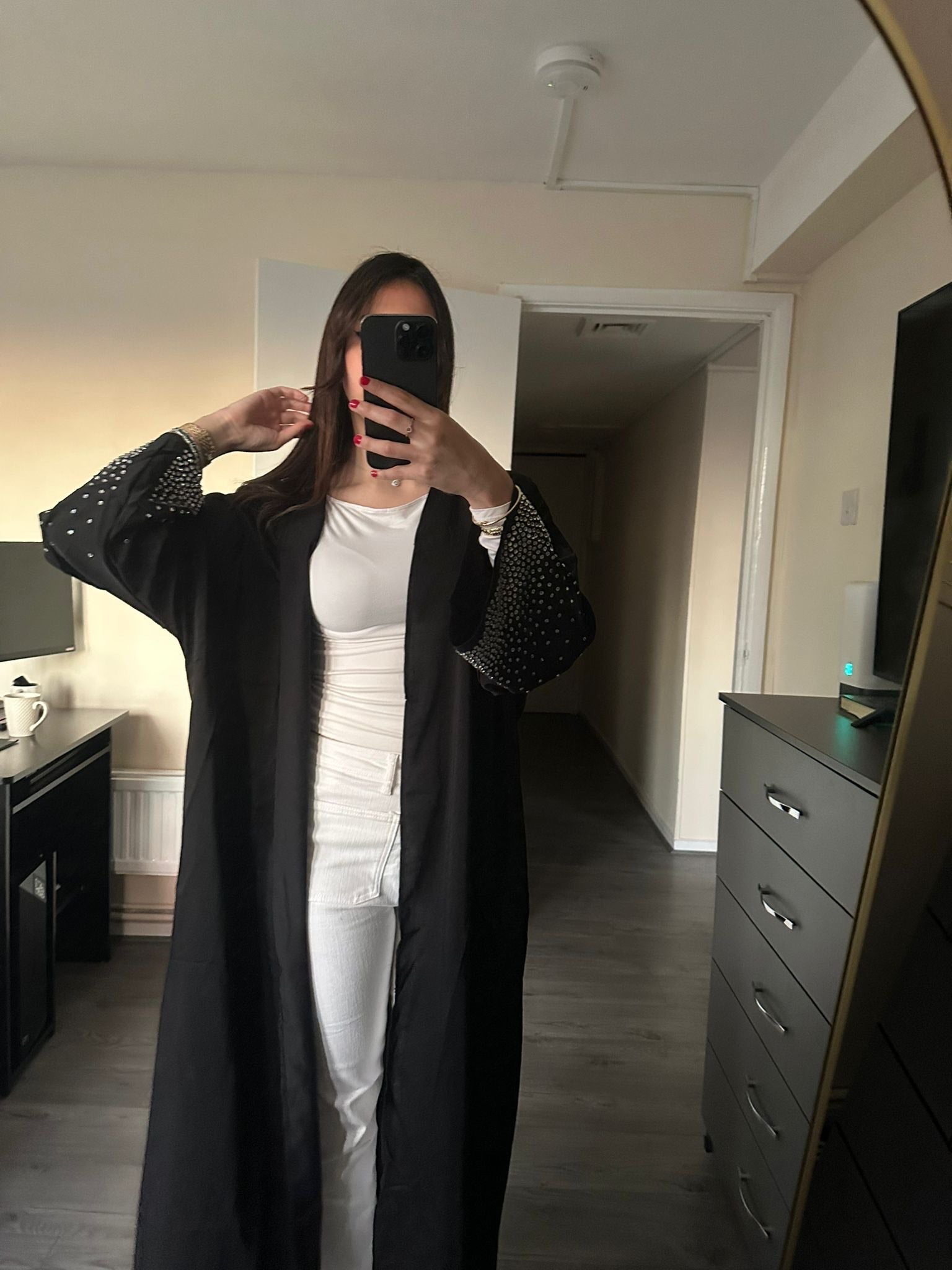 Black sparkle abaya