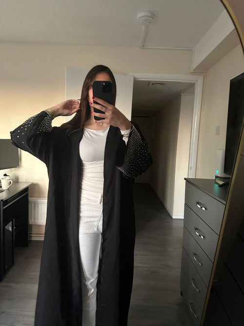 Black sparkle abaya