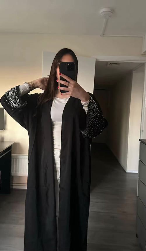 Black sparkle abaya